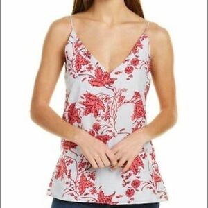 Club Monaco Chemise Cami Gray and Pink Printed Floral Size Medium
